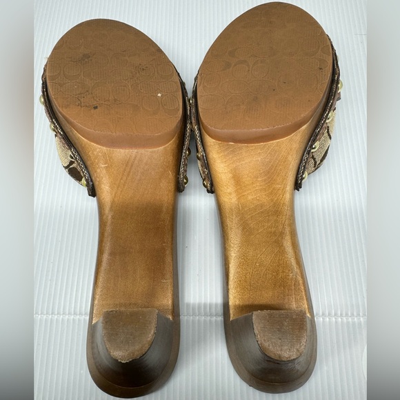 Coach Addisyn Women’s Brown Open Toe Mules in size 8.5M - Picture 6 of 7